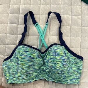 Victoria's Secret Blue and Green Intimates Bra with Aquatic Print